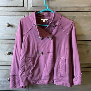 Cabi Peacoat in Plum color.